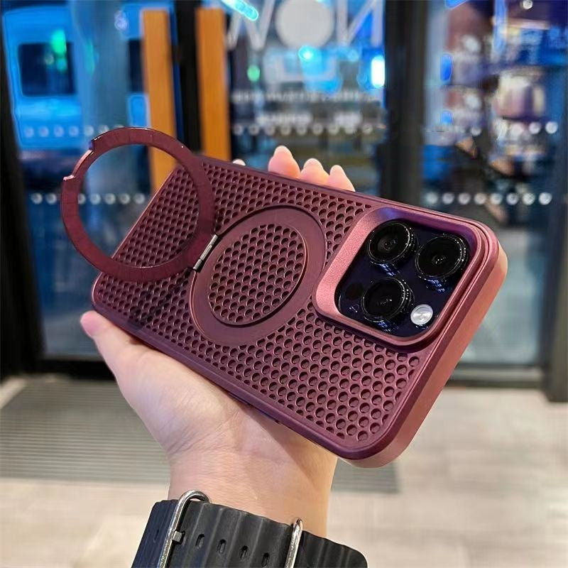 Honeycomb Heat Dissipation Magnetic Phone Holder Case