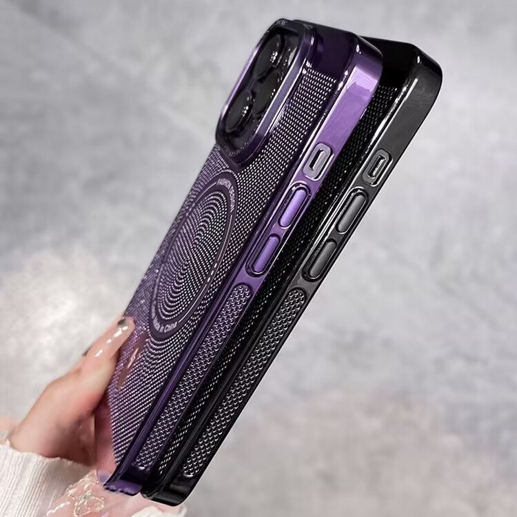 Fashionable Magnetic iPhone Case with Heat Dissipation Mesh