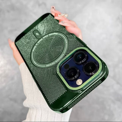 Fashionable Magnetic iPhone Case with Heat Dissipation Mesh