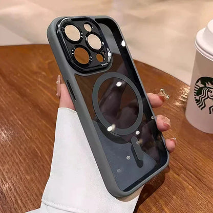 iPhone Silicone Magnetic Case: Rear Magnet, Shockproof & Durable