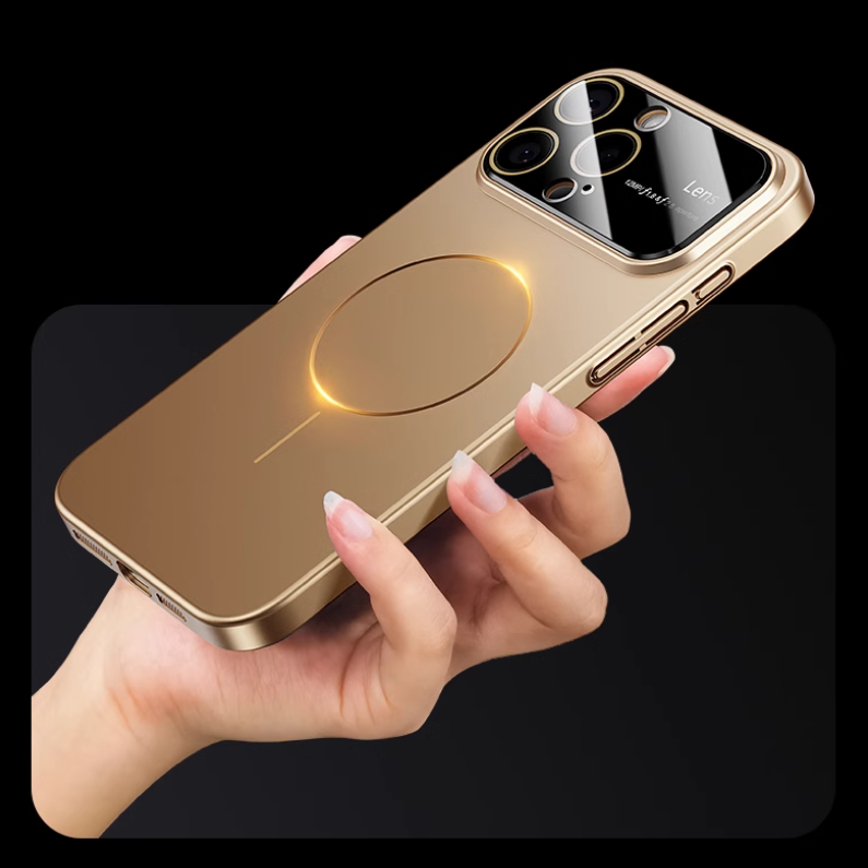 Metallic Lens Full Coverage Case – Magnetic Compatible &Extreme Protection