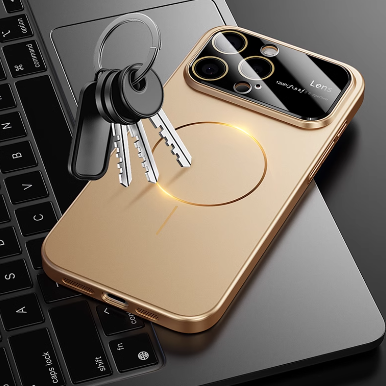 Metallic Lens Full Coverage Case – Magnetic Compatible &Extreme Protection