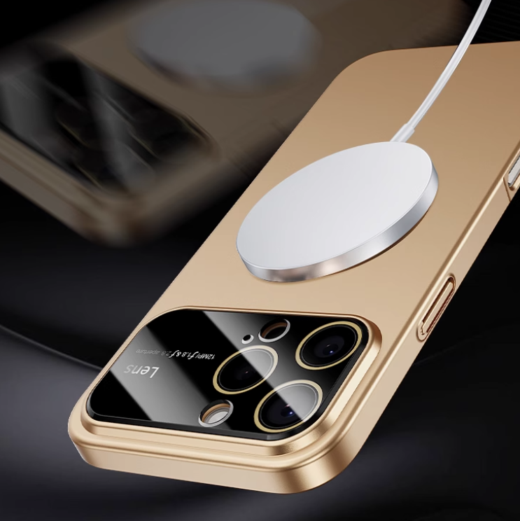 Metallic Lens Full Coverage Case – Magnetic Compatible &Extreme Protection