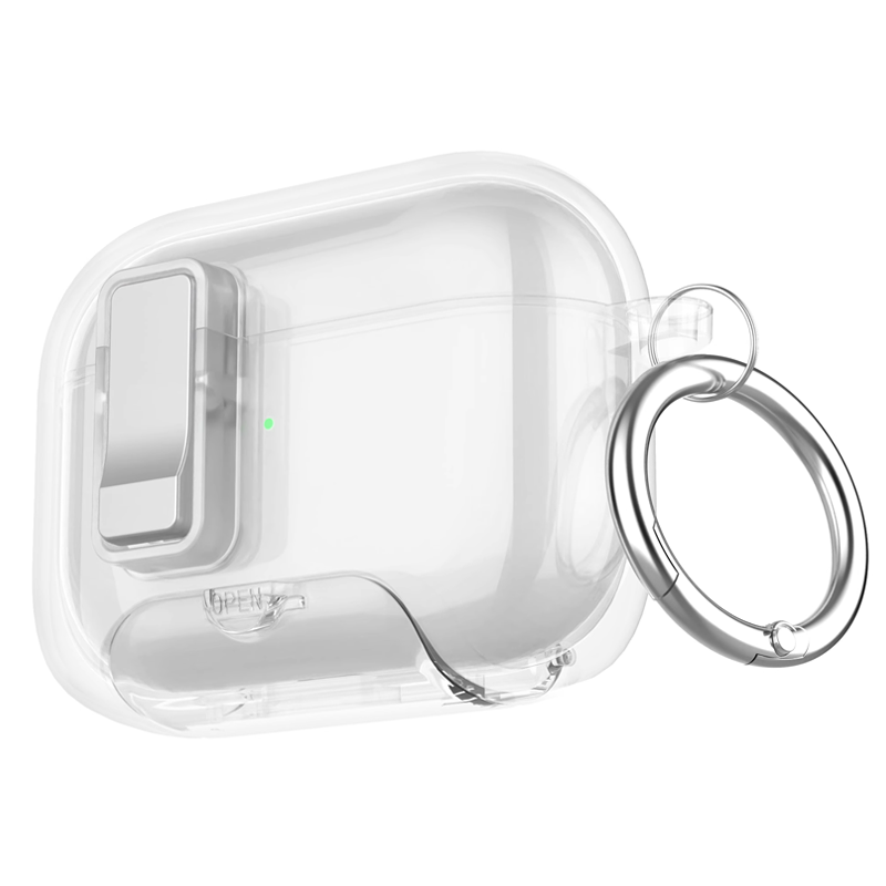 CrystalSnap Clear Magnetic AirPods Case – Wireless Charging & Built-in Stand