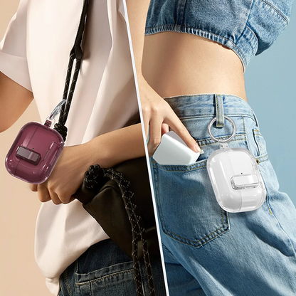 CrystalSnap Clear Magnetic AirPods Case – Wireless Charging & Built-in Stand