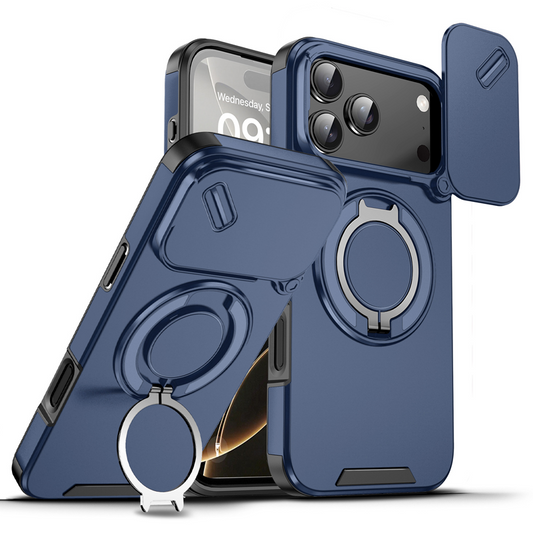 TechOrbit RotateShield MagStand Case – Full Lens Guard & Magnetic Power