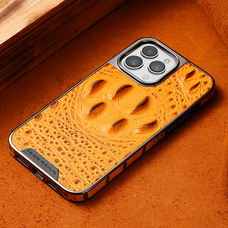 Premium Protection Genuine Leather Crocodile Pattern iPhone Case