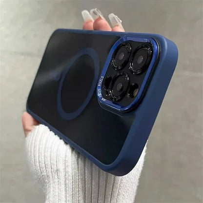 iPhone Silicone Magnetic Case: Rear Magnet, Shockproof & Durable