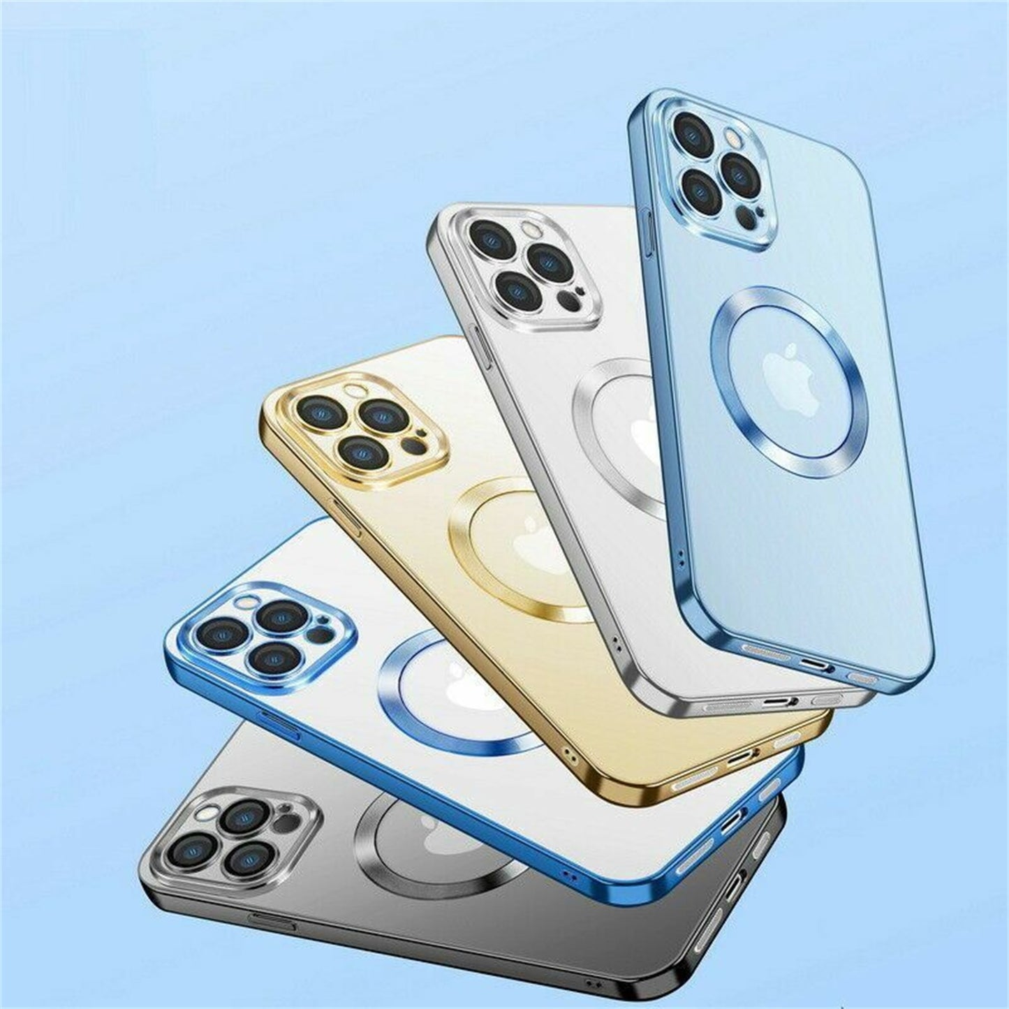 Magnetic Clear Case for iPhone with Camera Lens Protector