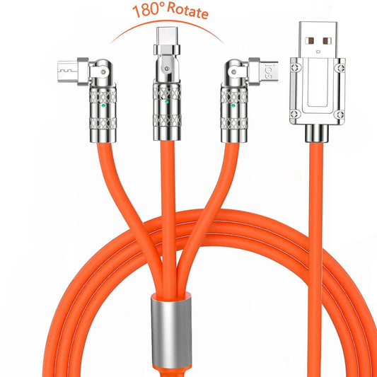 3-in-1 Rotating Cable - 120W Super Flash Charging