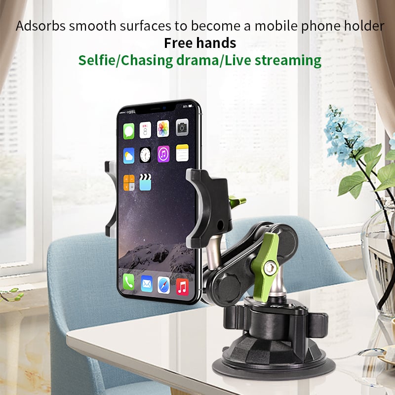 Versatile Suction Cup Phone Holder for On-the-Go Shooting
